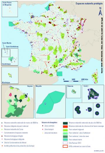 Espaces naturels protégés Zones Humides